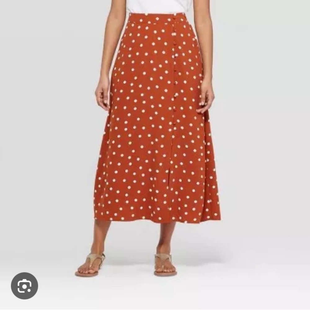 A New Day Burnt Orange Polka Dot - Medium